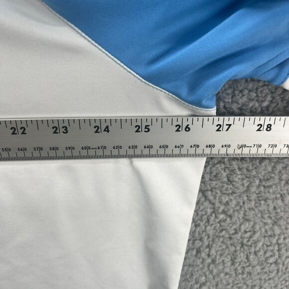 Nike Golf Shirt Men XXL 2XL Blue White Colorblock Standard Fit Dri-Fit Polo - Picture 5 of 10